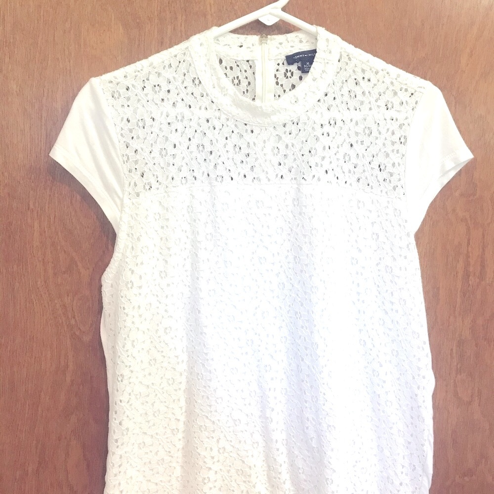 Tommy Hilfiger mock neck blouse *Moving Sale!”